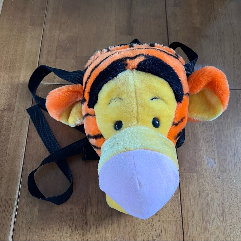 Vintage Tigger Head Plush Backpack Disney Winnie The Pooh